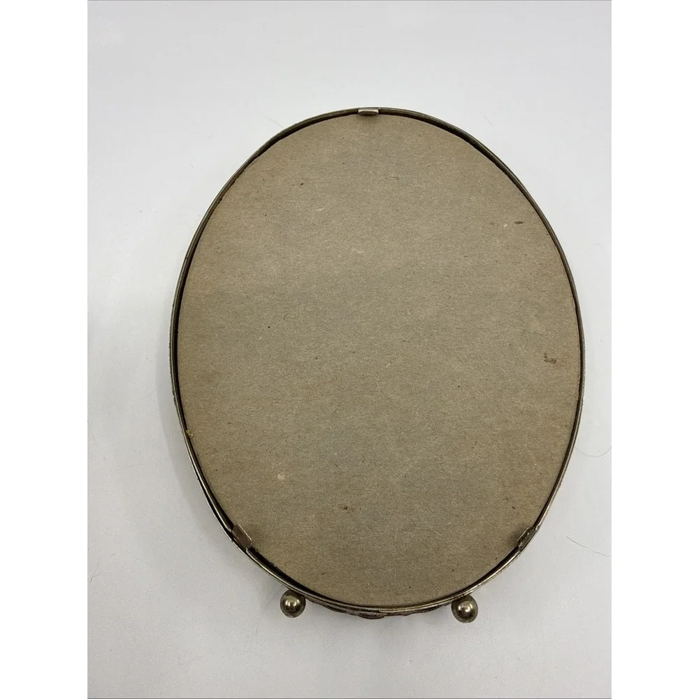 Vintage Frame Gold Plated Floral Lattice Ornate Filigree Oval 4x6